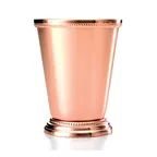 image of Mercer M37032CP Barfly Julep Cup, 12‑oz, 3‑1/2" Dia x 4‑1/2" H, 18/8 Steel Core, Copper Plated