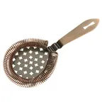 image of Mercer M37037ACP Barfly Hawthorne Bar Strainer, 6-7/8", 18/8 Stainless Steel, Copper‑Plated