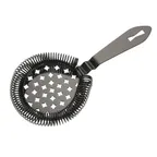 image of Mercer M37037BK Hawthorne Bar Strainer, 6-7/8" Length, 18/8 Stainless Steel, Black‑Plated