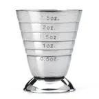 image of Mercer M37069 Barfly Measuring Cup, 2.5 oz (5 Tbsp / 7.5 ml) Footed Base, Stainless Steel