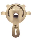 image of Mercer M37071ANG Barfly Bar Strainer, 5-5/8" 4-Prong, Spring & Hole, 18/8 Steel, Gold-Plated