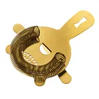 image of Mercer M37071GD Barfly Spring Bar Strainer 5-5/8" 4-Prong Replaceable Spring 18/8 Stainless Gold