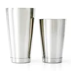 image of Mercer M37082 Barfly Cocktail Shaker Set, 28 oz & 18 oz Stainless Steel, Satin/Mirror