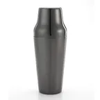 image of Mercer M37085BK Cocktail Shaker, 24 oz (700 ml) 2‑Piece, 3‑1/2" Dia × 9‑3/4" H, 18/8 Steel, Black