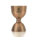 image of Mercer M37098ACP Barfly Rim Jigger - 25/50 Ml (0.67/1.69 Oz) 18/8 Stainless Steel Antique Copper