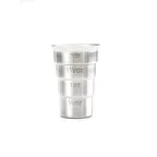 image of Mercer M37109 Barfly Jigger, 2 Oz / 0.5 Oz Stepped Stainless Steel, 1/2‑15 Ml, Nestable Design