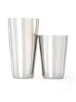 image of Mercer M37161 Heavy-Weight Cocktail Shaker Set, 28 oz/18 oz Stainless Steel, Satin Interior - 2 Pc