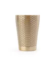 image of Mercer M37303SPTABR Venym 18‑Oz Shaker, 3‑1/2" Dia x 5" H, Stainless Steel, Bronze Snakeskin