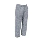 image of Mercer M60040HT3X Women's Chef Pants 3X, Houndstooth Black/White Poly/Cotton, 3 Pockets