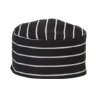 image of Mercer M60075BCS Millennia Skull Cap, Velcro Closure, 65/35 Poly/Cotton Twill, Black Chalk Stripe