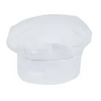 image of Mercer M60110WH Millennia Beret, Adjustable Velcro, 65/35 Poly/Cotton Twill, White – 22"-24" Fit
