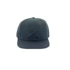 image of Mercer M60132BKB Snap Back Chef Hat, 6‑Panel Baseball Cap, One Size, 100% Cotton, Black, Vent Holes