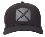 image of Mercer M60138BKGY Chef Hat, Black Cotton Cap with Mesh Back, Mercer Logo Patch, One Size