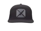 image of Mercer M60139BK 5‑Panel Chef Hat, Black 100% Cotton, Mercer Logo Patch, Kitchen Headwear