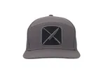 image of Mercer M60139GY 5‑Panel Chef Hat, Gray 100% Cotton, Mercer Logo Patch, One Size (22" Circumference)