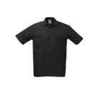 image of Mercer M60250BK2X Brewer Shirt, 2X Black PolyCot, Short Sleeve, Button Mesh/Vented Pockets w/Pencil