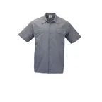 image of Mercer M60250GYM Metro Edge Shirt – M Gray 65/35 PolyCotton Sleeve Mesh/Vented 7 Btn 2 Pkt w Pencil