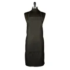 image of Mercer M61110BK Genesis Bib Apron, 33" x 23" Black Poly/Cotton Twill, Adjustable Neck Strap, Pocket, Kitchen Workwear