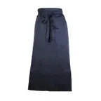 image of Mercer M61130NB Waist Apron – 33" x 29", 2‑Sided Navy Blue Poly/Cotton 65/35 Twill, No Pocket