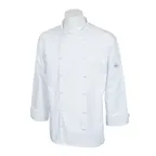 image of Mercer M62010WH8X Chef Coat - 8XLarge White Men Long Sleeve Jacket, Cotton Twill, Earbud Opening