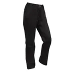 image of Mercer M62120BK1X Women's Chef Pants, Black Solid 1X, Poly/Cotton, 2 Pockets, Elastic Waist, Zipper