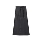 image of Mercer M63201BKD Waist Apron – 32" x 33-3/4" Denim, Black, 2 Pockets, 43" Ties, 100% Cotton