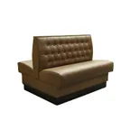 image of Original Wood Seating BT-D-48 Double Booth, 48L, Upholstered Diamond Back & Seat, 4 Contoured Foam, Plywood & Solid Wood Frame