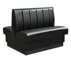 image of Original Wood Seating C6-D-42 Double Booth, 48L, Upholstered 6-Channel Back, 4 Thick Contoured Seat Foam