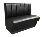 image of Original Wood Seating C6-S-48 Single Booth, 48L, Upholstered 6-Channel Back, 4 Thick Contoured Seat Foam