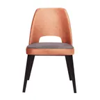 image of Original Wood Seating LUXE PARK SLOPE GR8 Upholstered Side Chair, Curved Back, Wood Frame, Grade 8 Upholstery