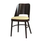image of Original Wood Seating POPPIN XL GR7 Wood Back Upholstered Side Chair