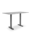 image of Original Wood Seating SOL-T3048 Rectangular 30x48 Aluminum Outdoor Restaurant Table, Anthracite Steel Base