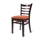 image of Original Wood Seating W41 GR8 Ladder Back Side Chair, Upholstered Seat, European Beech Wood Frame