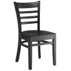 image of Original Wood Seating W41 SW Solid Wood Ladder Back Side Chair, European Beech Wood Frame