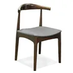 image of Original Wood Seating W43 GR7 European Beech Wood Side Chair with Upholstered Seat and Curved Solid Wood Back