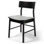 image of Original Wood Seating W44 GR8 European Beech Wood Side Chair, Upholstered Seat, Wood Back, Grade 8 UPH