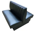 image of Atlanta Booth & Chair B12-D42100 Double Upholstered Booth, 48" Long, 42" High, 12-Channel Back, Black Vinyl Kick Base