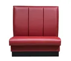 image of Atlanta Booth & Chair B3-S42100 Single Upholstered 48" Booth, 42" High, 3-Channel Back, Black Vinyl Kick Base