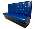 image of Atlanta Booth & Chair BB-D48100 Double Booth, 46" Length, Upholstered Tufted Back, Black Vinyl Kick Base