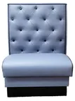 image of Atlanta Booth & Chair BB-S4850 30" Single Booth, Upholstered Tufted Back, Black Vinyl Kick Base