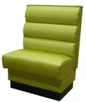 image of Atlanta Booth & Chair BH3-S36100 Single Upholstered Restaurant Booth, 48" Long, 36" High, Black Vinyl Kick Base