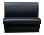 image of Atlanta Booth & Chair BP-S36100 Single Booth, 48" Long, 36" High, Upholstered Back & Seat, Black Vinyl Kick Base