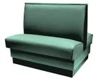 image of Atlanta Booth & Chair BP-S4850 30" Single Booth, Upholstered Seat & Back, 48" High, Black Vinyl Kick Base