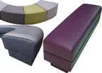 image of Atlanta Booth & Chair BWB-S36720 Upholstered Wall Bench, 36" High, Custom Length up to 72", Sold per Foot