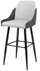 image of Atlanta Booth & Chair H101BS Upholstered Armless Bar Stool, Black Semi Gloss Metal Frame