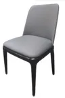 image of Atlanta Booth & Chair H102 Side Chair, Metal Frame, Grey Vinyl Upholstery