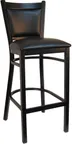 image of Atlanta Booth & Chair M279BS Metal Outdoor Bar Stool, Semi Gloss Finish, Slatted Back, Armless Design