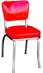 image of Atlanta Booth & Chair M329 Chrome Retro Outdoor Restaurant Chair, Metal Frame, Metal Seat & Back