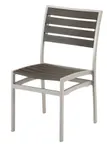 image of Atlanta Booth & Chair OD311-GREY Aluminum Frame Synthetic Teak Outdoor Restaurant Chair