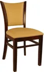 image of Atlanta Booth & Chair W101FUB Wood Restaurant Chair, Full Upholstered Back, Wood Seat